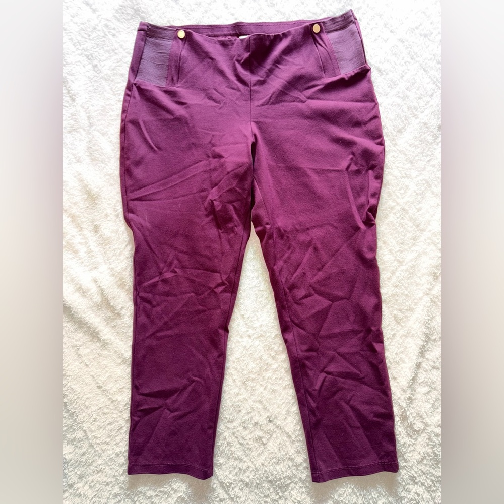 🛍️Anne Klein Burgundy Pull on pants